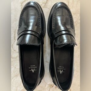 Aquatalia Women's Black Leather Loafers